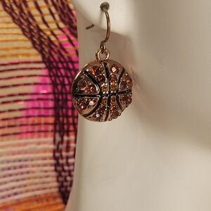 🏀 Rose gold Basketball Earrings